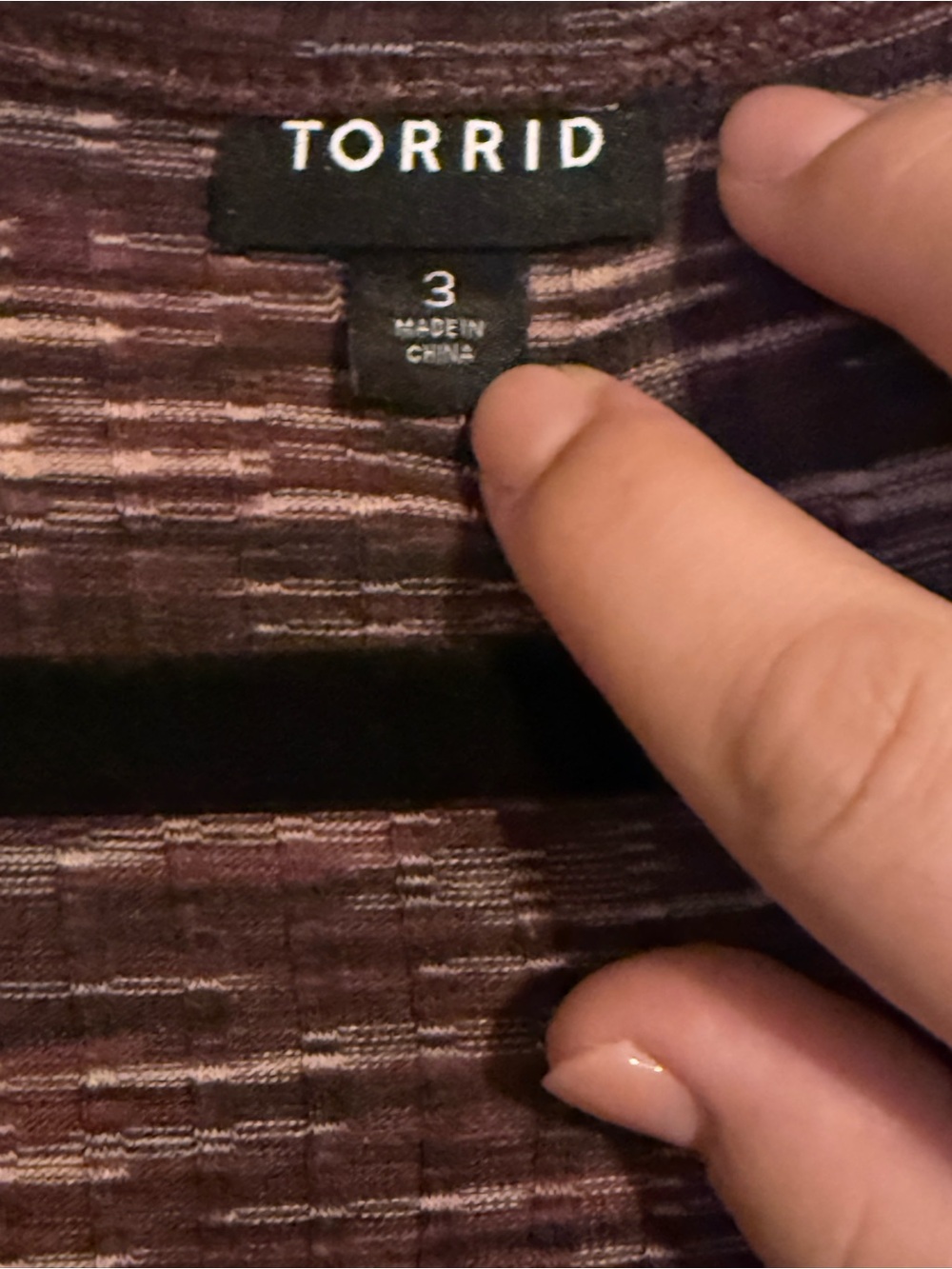 Torrid Long Open-Front Cardigan Sweater - Plum Space-Dye - Picture 2 of 4